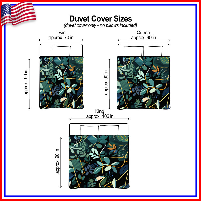 Housse de couette Leafy Vines Bedding, Lit simple