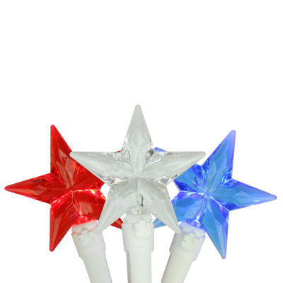 30ct LED Patriotic Stars Fourth of July String Light Set