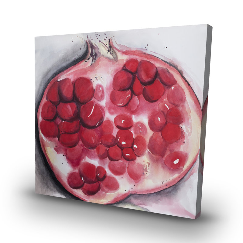 Open pomegranate - 32"x32" art on canvas
