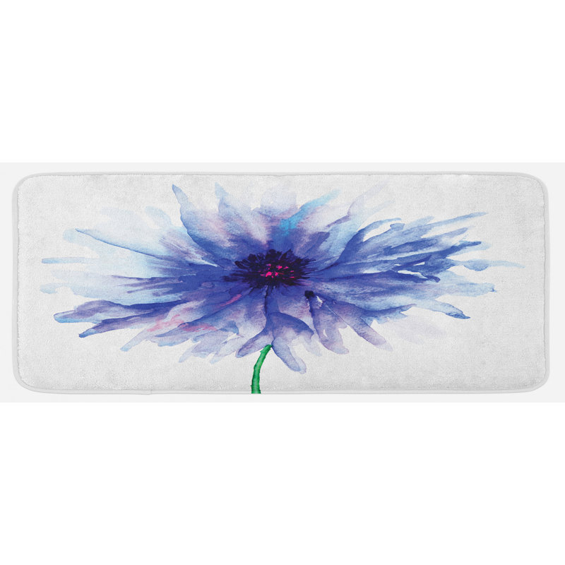 Tapis de cuisine à fleur aquarelle