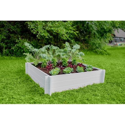 Classic White Vinyl Raised Garden