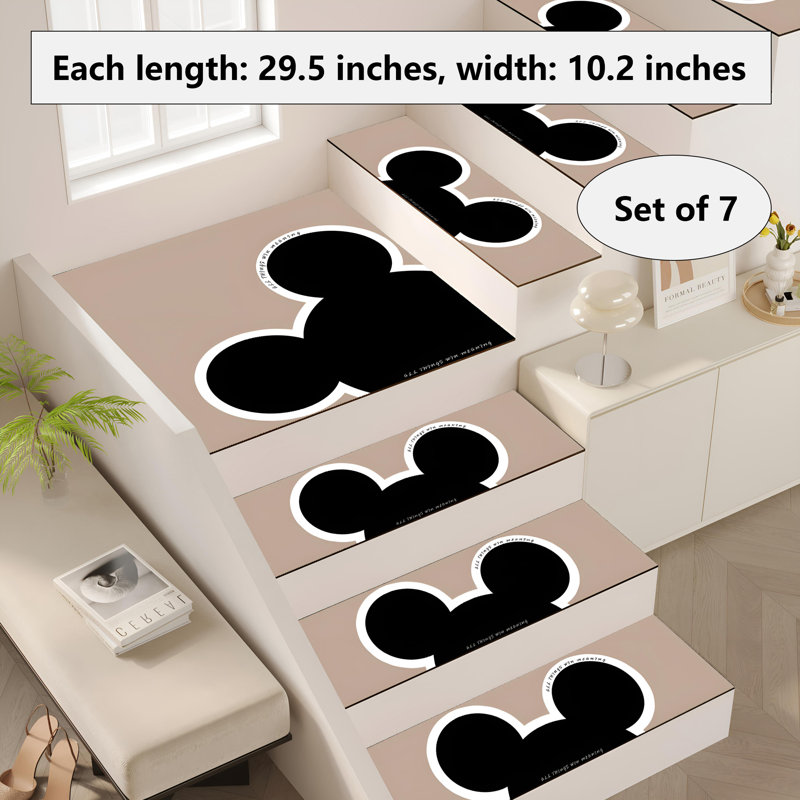Tapis d'escalier auto-adhésif antidérapant pour usage intérieur