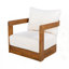 [Ensemble de 2] Fauteuil club d'extérieur en bois d'acacia