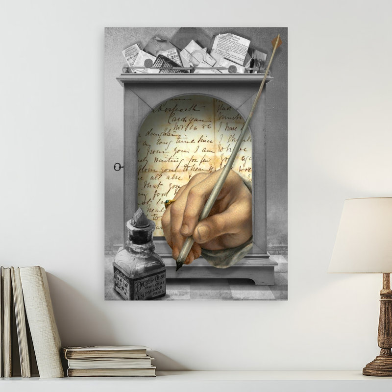 Rétro lettre, écriture classique rétro, reproduction d'art murale, 24" H x 16" W