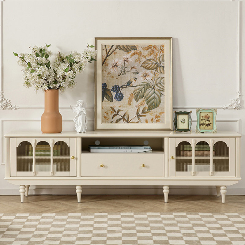Meuble télé de style rétro de luxe français, 86.61"