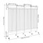 Paravent autoportant pliable l 78,74 po x H 70,87 po, cloison en tissu 4 panneaux opaque-235420279