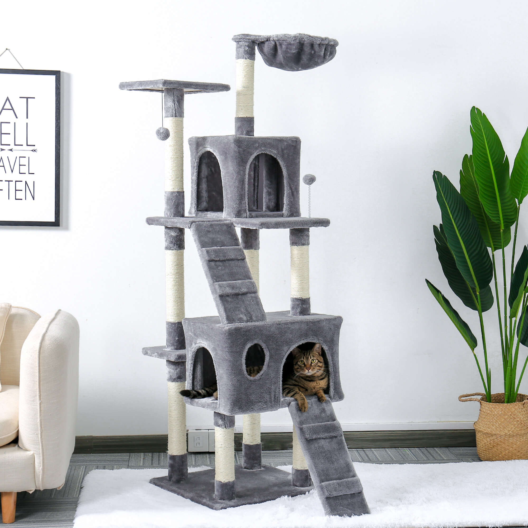 Tucker Murphy Pet™ Zalia 56.3'' H Cat Tree | Wayfair