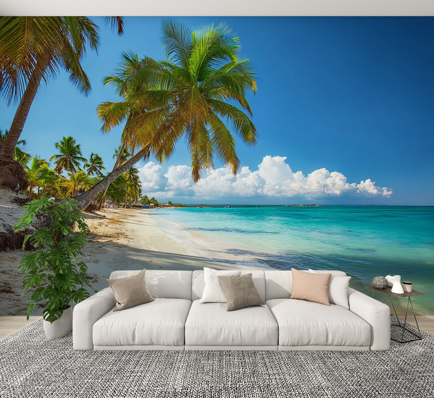 Red Barrel Studio Peel and Stick Wallpaper Tropical beach Punta Cana ...