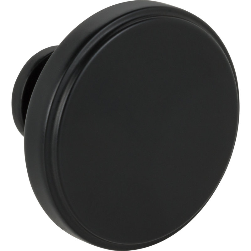 Richard Round Knob, Matte Black, 1 3/4"