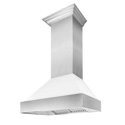 Hotte murale en acier inoxydable satiné à conduit 48 po ZLINE