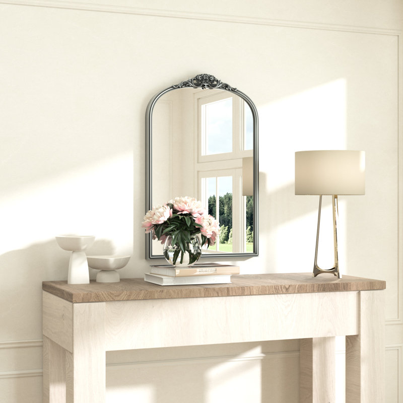 Miroir mural Arnott, 30 po x 20 po, Argent antique