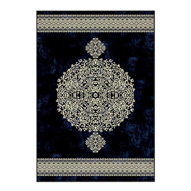 High-Quality Woven Carpet, 5.2 x 7.5 Feet, 100% Polyester, 740 g/m² | Non-Slip Felt Dot Underside, 0.16 in Pile Height | Machine Washable (30°C), Easy to Clean | Stylish Digital Print, Perfect for Living Room & Bedroom