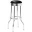 Table bistro noire avec 3 bistro, métal rétro et tabourets, design rétro dans la salle à manger, pour utilisation