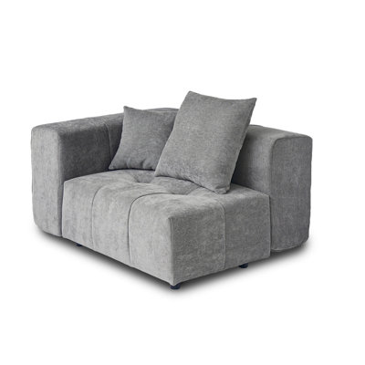 Chaise rembourrée en tissu de lin Kay