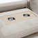 Meserve 121" Contemporary Square Arm Boucle Sectional with Pull-Out Bed