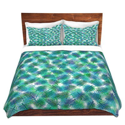 Ensemble de housse de couette en microfibre DiaNoche par Julia Di Sano - Tropical Palms 2