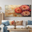Chrysanthèmes fleurs sur un plateau en bois diapositive I - Décoration murale de chrysanthèmes