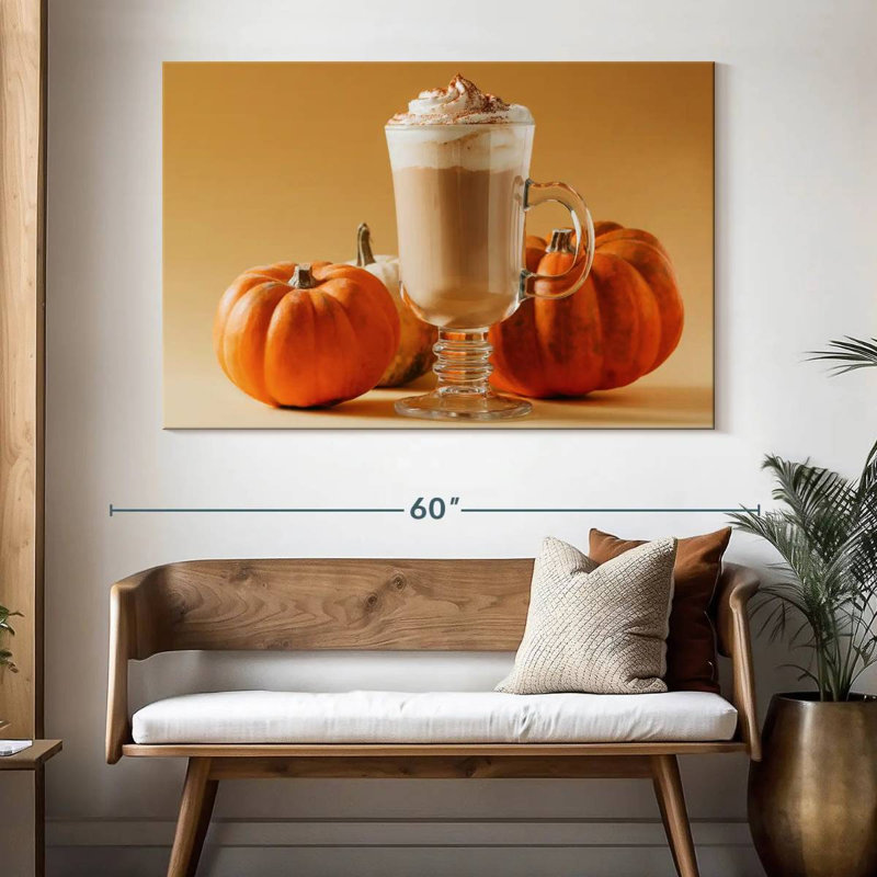 Yarlin Spiced Pumpkin Latte, 34" H x 51" W