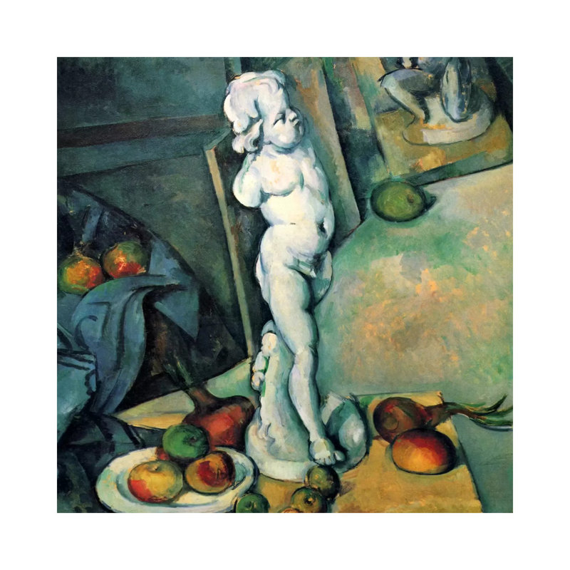Still Life With Cherub by Paul Cezanne - Wrapped Canvas Gallery-Wrapped Canvas Giclée, 93.98 cm H x 93.98 cm W x 1.91 cm D