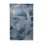 Machine Washable Crystallized Geometric Patterned Blue and Gray Modern Decorative Area Rug