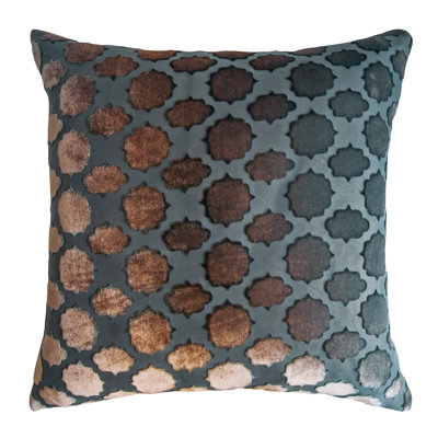 Mod Fretwork Square Velvet Pillow Cover & Insert