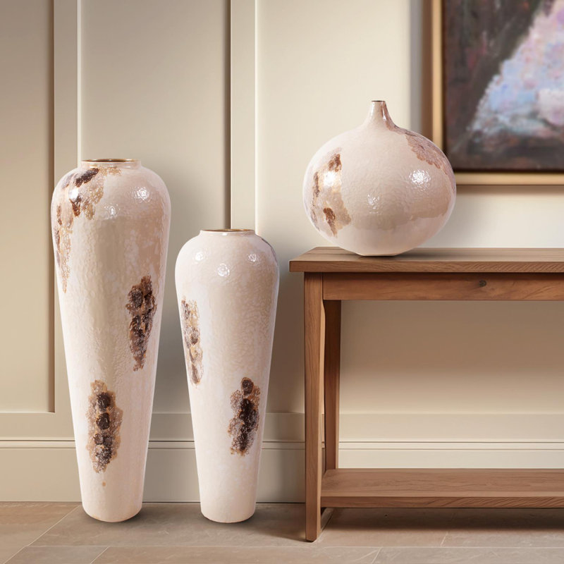 Petrini Tuscan Large Torpedo Iron Vase, 37.5" H x 12" W x 12" D