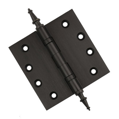 4.5" H x 4.5" W Solid Brass Ball Bearing Single Butt Door Hinge