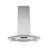 Streamline 30 In. T-6805-1-CL Langosco Convertible Island 350 CFM Range Hood In Brushed Stainless Steel With Mesh Filters, Touchpad Control, LED Lights