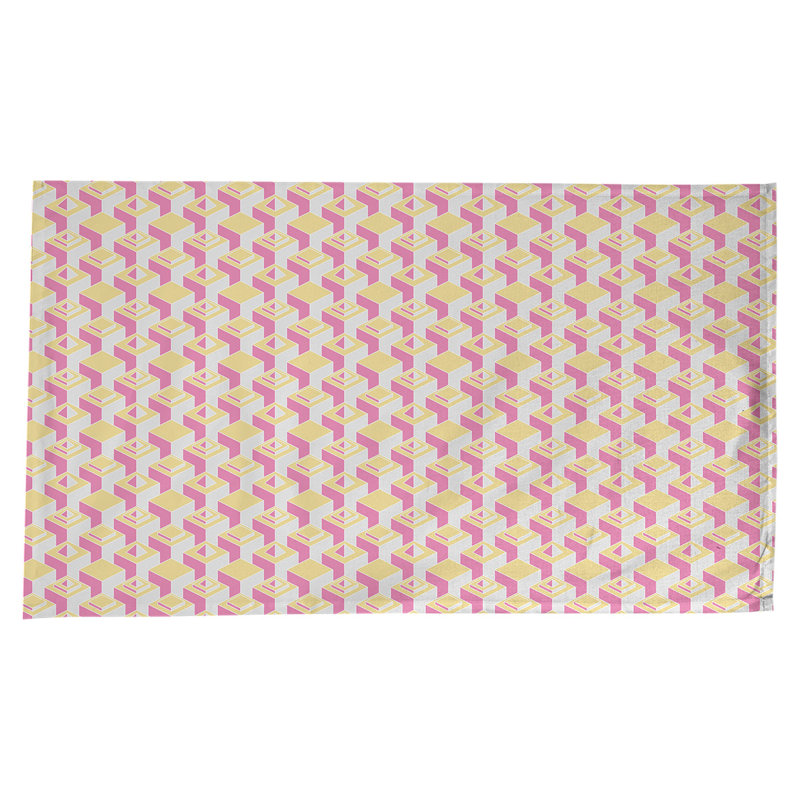 Nappe de gratte-ciels classiques, Jaune / Rose