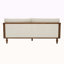 Canapé-lit Mid-Century 70,9 po avec accoudoirs en rotin et pieds en bois pour le salon-1404615883