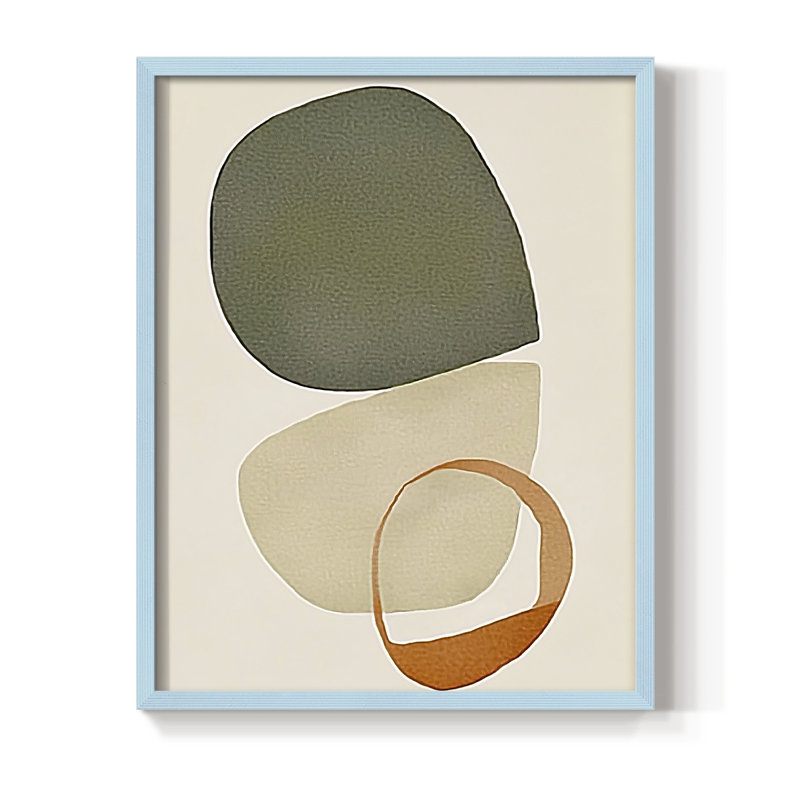 Abstrait, reproduction encadrée Cxxxiv - prêt à être accroché, H 29 po x P 23 po, Gris