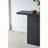 Square Coffee Table with Pedestal Base – Black