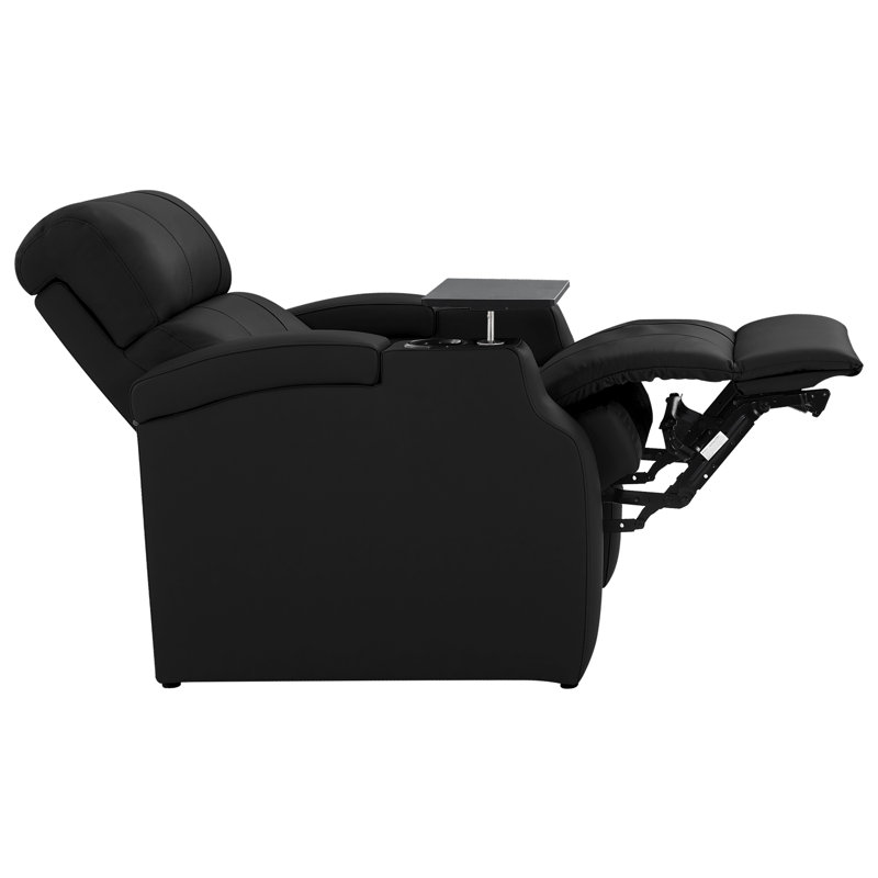 Fauteuil inclinable électrique pour fauteuil de jeu en cuir fleur avec plateau de jeu et porte-gobelet USB, Noir