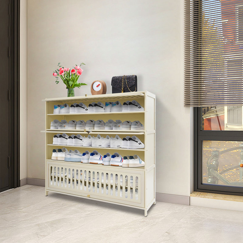 7-Tier Shoe Cabinet, White