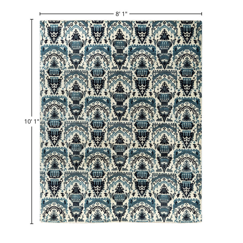 Overdyed One-of-a-Kind 8' 1" X 10' 1" Hand Knotted Area Rug