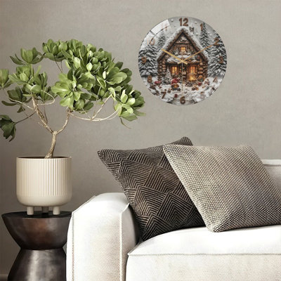 Horloge murale en verre 12 po