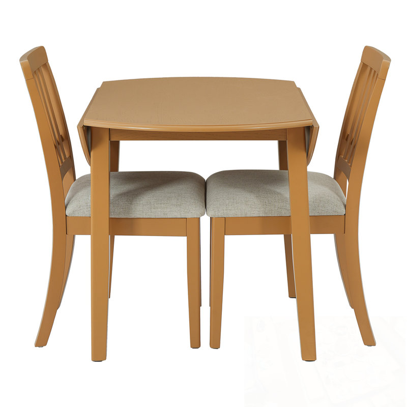 Table ronde 3 pièces Vasili, Brun pâle