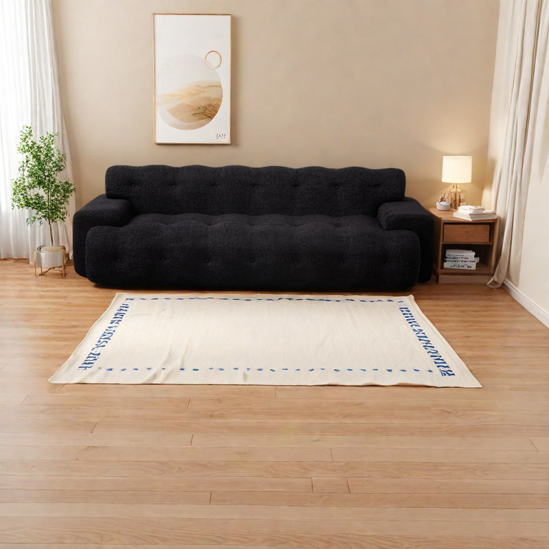 Canapés en chenille de qualité supérieure, style noir minimaliste, idéal pour le salon