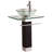 QieRao BV019S 35'' Tall Oval Pedestal Bathroom Sink with Faucet and Drain
