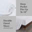 Ensemble de draps 100% flanelle de coton Blue Nile Mills - confortable et profond-122103542-122103546