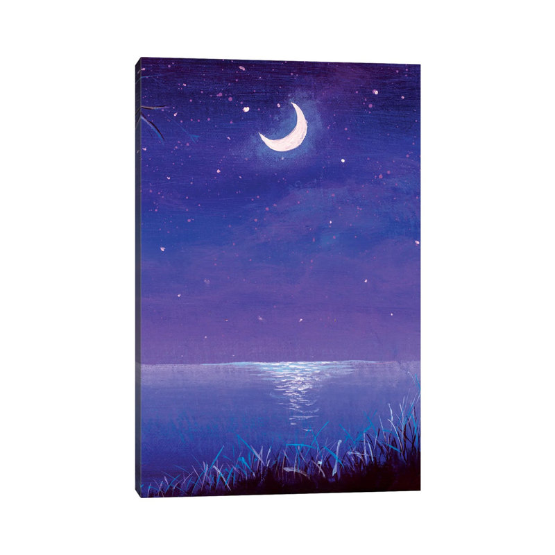 Night Seascape by Valery Rybakow - Wrapped Canvas Gallery-Wrapped Canvas Giclée, 66.04 cm H x 45.72 cm W x 3.175 cm D