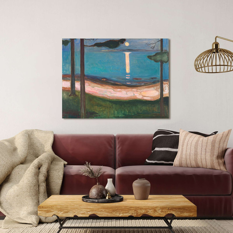 Moonlight by Edvard Munch - Wrapped Canvas Print, 40cm H x 60cm W