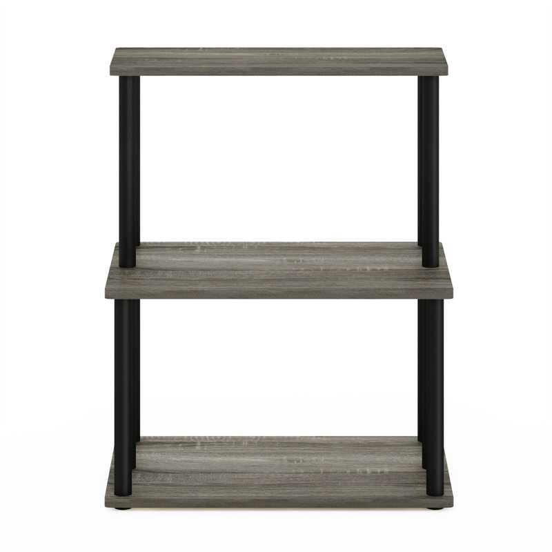 Turn-N-Tube 3-Tier Multipurpose Printer Stand Display Storage Shelf, Americano/Black, French Oak Grey/Black
