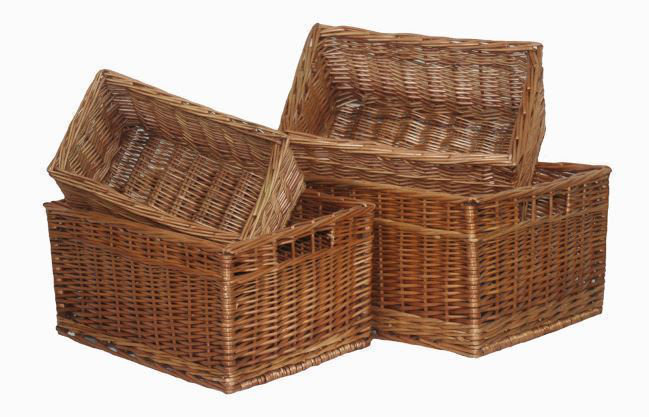 Brambly Cottage Wicker Decorative Basket, 20cm H x 37cm W x 25cm D