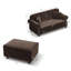 Canapé Chesterfield de 63 po de style Mid-Century moderne avec garniture cloutée, accoudoirs roulés, capitonné et 2 coussins-133070721
