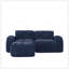 Canapé en L sans os avec velours doux, conception capitonnée, éponge haute densité, sans assemblage, assise ergonomique et antidérapante, repose-pieds mobile-1014784462