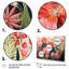 Motif floral rose de la jungle tropicale III - art mural floral-36034970-36034952