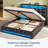 Jilissa Upholstered Bookcase Lift Up Storage Bed with Charging Station and RGB LED Lights-688655812-688655817