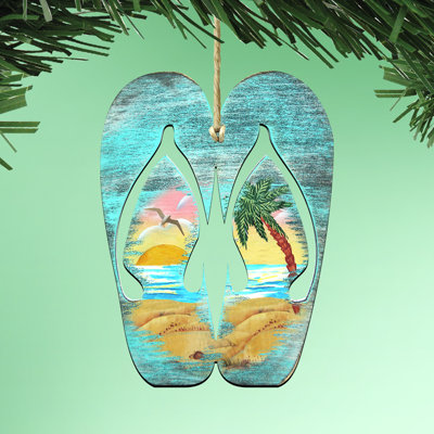 Ornement en forme de claquettes en bois Tidaholm