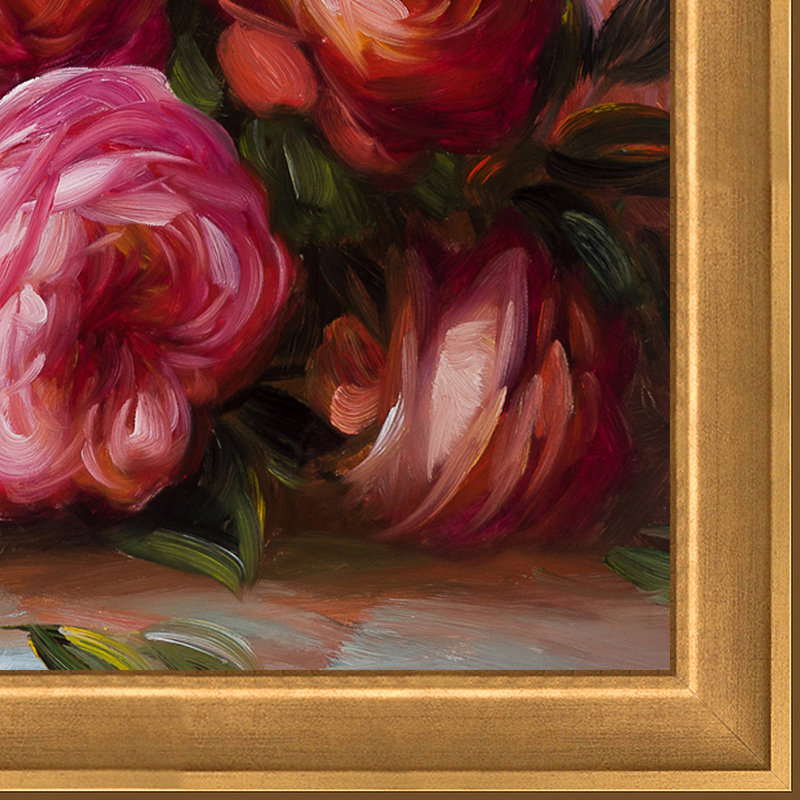 «Discarded Roses» par Pierre-Auguste Renoir, reproduction d'art sur toile, H 24 po x l 28 po x P 2 po, Toile avec cadre doré